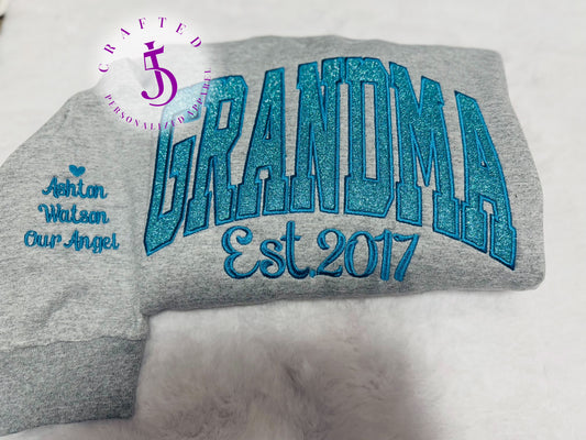 Grandma Embroidery Sweatshirt